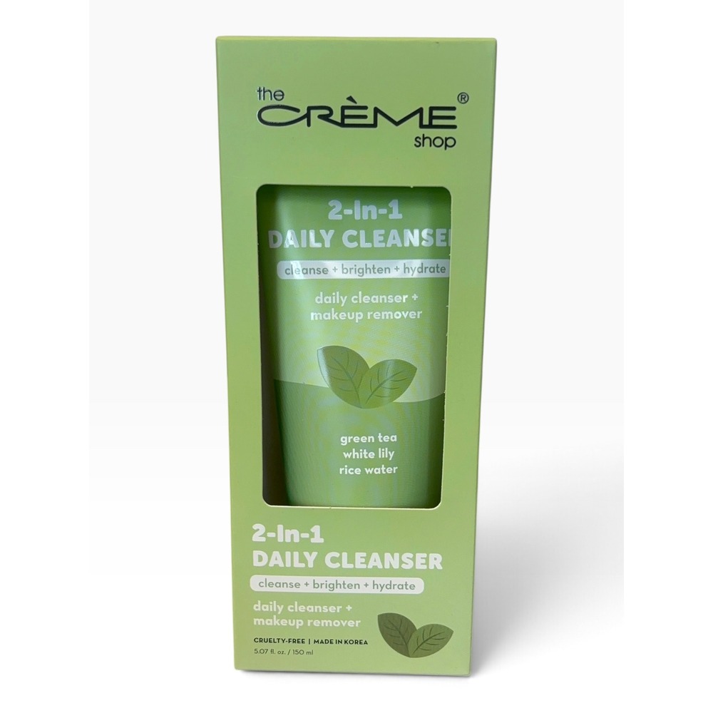 The Creme Shop 2-in-1 Daily Cleanser Green Tea White Lily Rice Water 5.07oz NIB